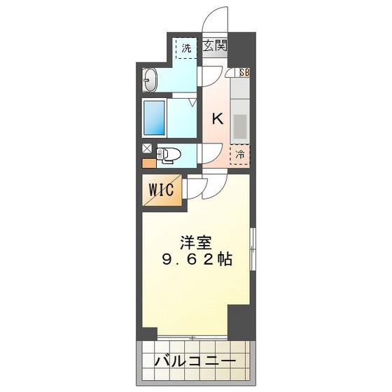 S-FORT四日市西新地(1K/7階)の間取り写真