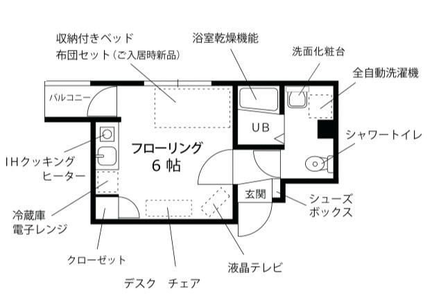 プチグランデミオ(ワンルーム/2階)の間取り写真