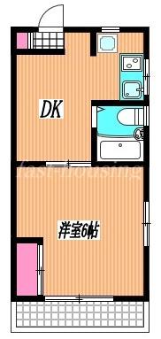 コーポ伊鞠(1DK/1階)の間取り写真