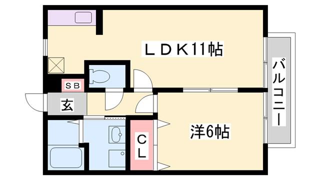 プチシャンテ(1LDK/2階)の間取り写真