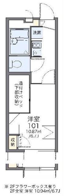 レオパレスコーポ柴又(1K/1階)の間取り写真