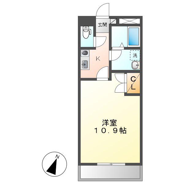 コンフォール(1K/3階)の間取り写真