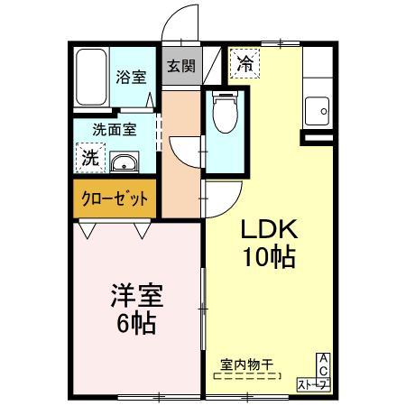 セジュールSE2秀(1LDK/1階)の間取り写真