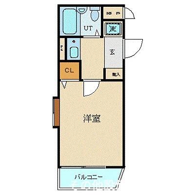 日神パレステージ相模原中央(1K/2階)の間取り写真