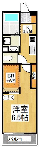 コーポステラ川越(1K/1階)の間取り写真