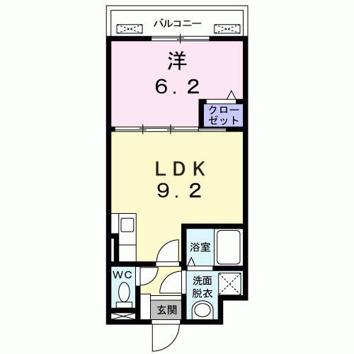 セレッソ 和 II(1LDK/3階)の間取り写真