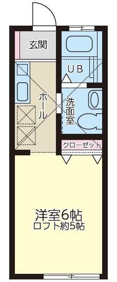 エテルナ下永谷(1K/1階)の間取り写真