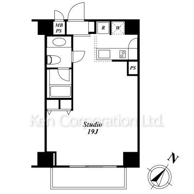 ROPPONGI RESIDENCES(ワンルーム/10階)の間取り写真