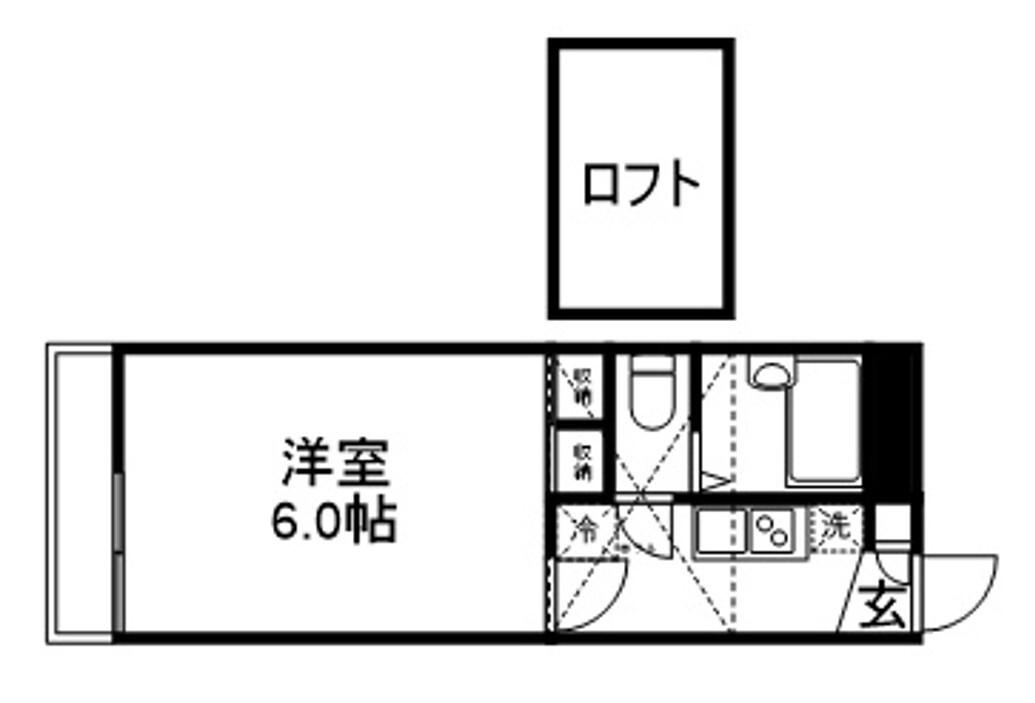 KEITA(1K/1階)の間取り写真