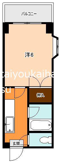 エントピア天保山(1K/2階)の間取り写真