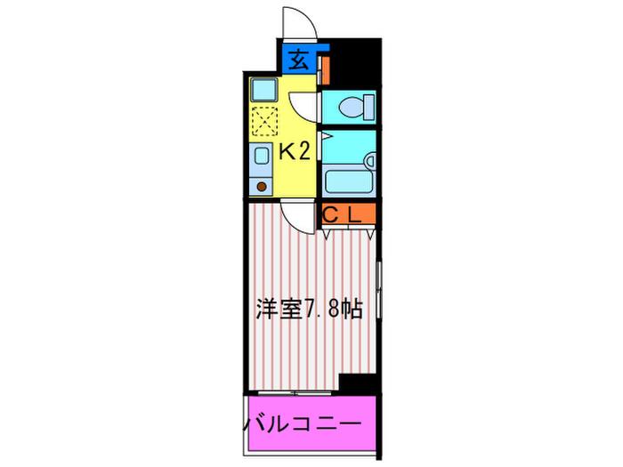 ハウス5(1K/3階)の間取り写真