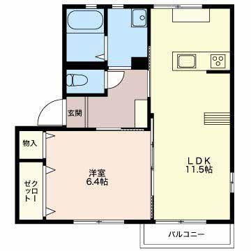 フォーレス・アーサー(1LDK/1階)の間取り写真