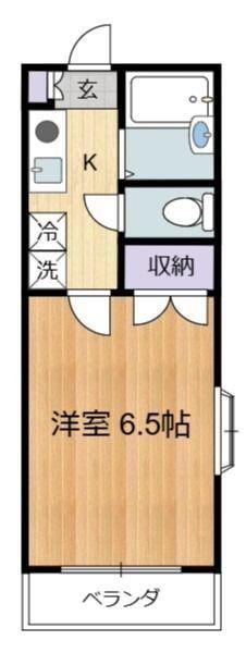 クオーレ(1K/2階)の間取り写真