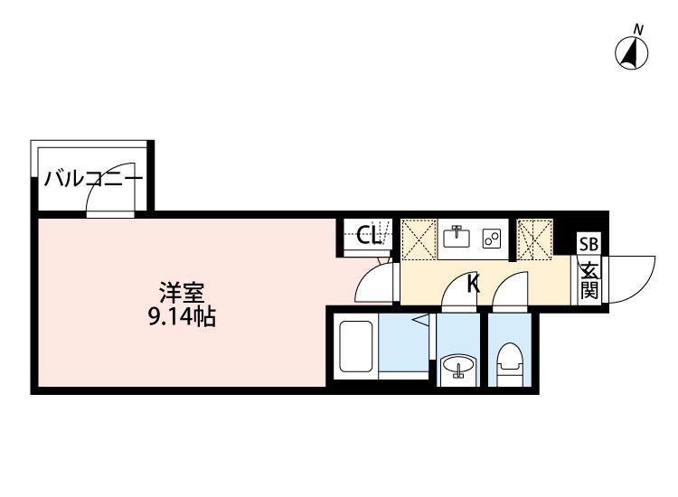 サンシャイン北小岩(1K/3階)の間取り写真