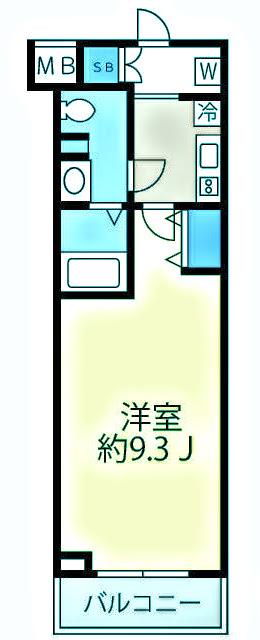 グランヴァン西馬込Ⅲ(1K/1階)の間取り写真