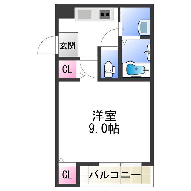 フジパレス駒川中野II番館(1K/1階)の間取り写真
