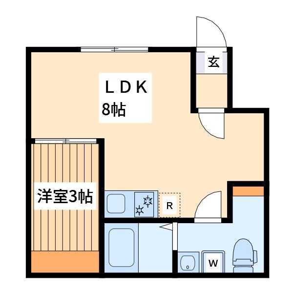 ヴィノシティ 柏2(1LDK/1階)の間取り写真