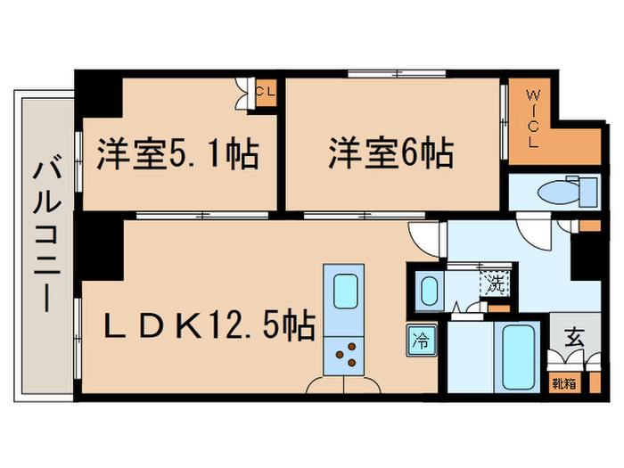 クレストコート目白新坂レジデンス(2LDK/4階)の間取り写真
