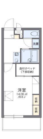 レオパレスユーリッチ(1K/2階)の間取り写真