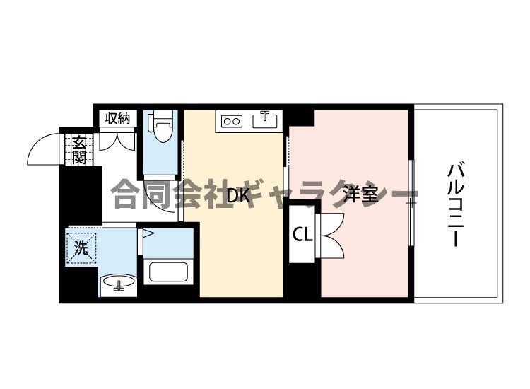 サーフアイランドサンセバスチャン(1DK/2階)の間取り写真