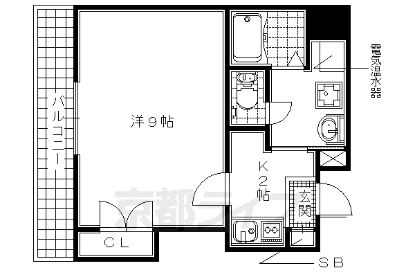 LACASACOMODA(1K/7階)の間取り写真