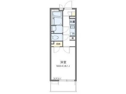 ヴィーダフォルトナ(1K/3階)の間取り写真