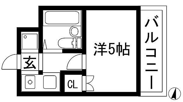 武藤マンション(1K/1階)の間取り写真