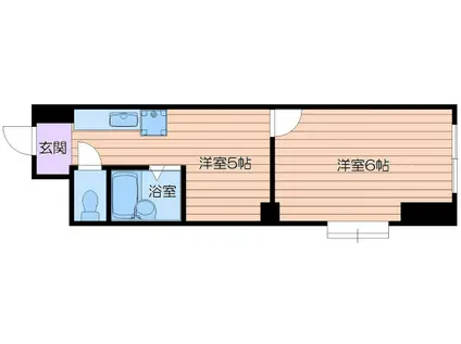 サンウイング南森町(1DK/2階)の間取り写真