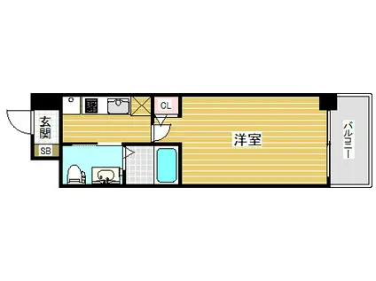 エスリード神戸ウエスト(1K/6階)の間取り写真