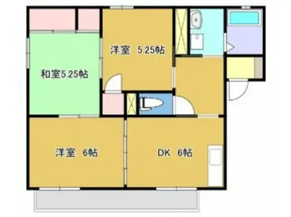 センチュリー21B棟(3DK/2階)の間取り写真