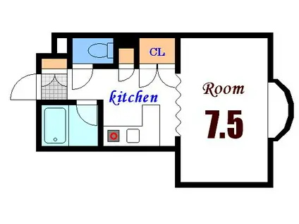 ラポール小町(ワンルーム/3階)の間取り写真