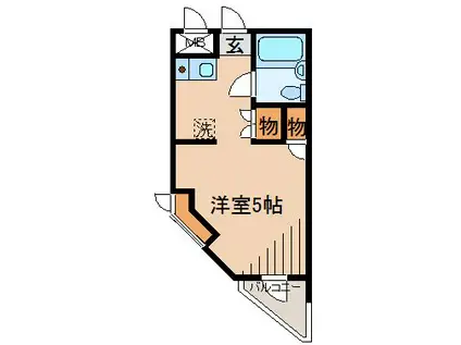 スカイコート横浜白楽A(ワンルーム/1階)の間取り写真