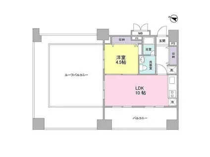 ロネスタアール文京護国寺(1LDK/11階)の間取り写真