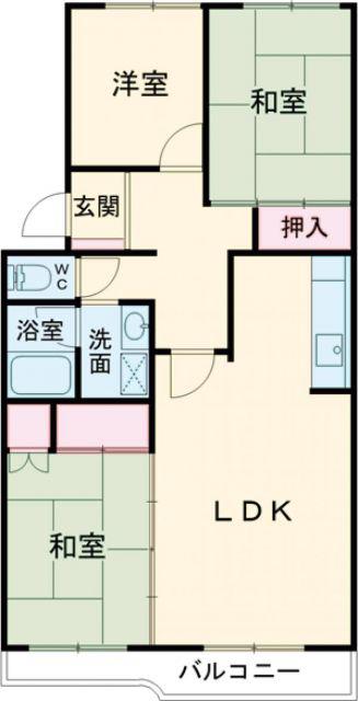 エミネンス小山Ⅲ(3LDK/4階)の間取り写真
