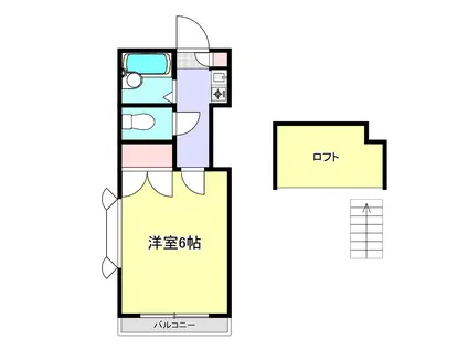 PROSPER八王寺(1K/1階)の間取り写真