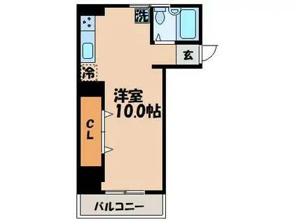 第3長南マンション(ワンルーム/3階)の間取り写真