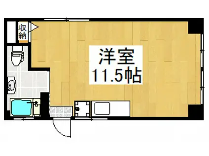 K・MORITA・BLDG(ワンルーム/3階)の間取り写真