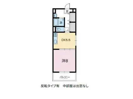 タムラヤマンション(1DK/2階)の間取り写真