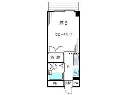 アメニティ高坂(1K/2階)の間取り写真