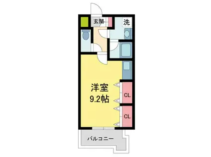 プレシャス小林(ワンルーム/2階)の間取り写真