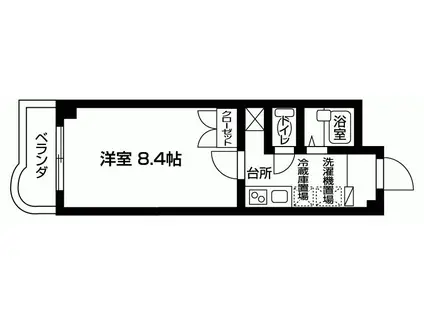 NASIC柏(1K/3階)の間取り写真