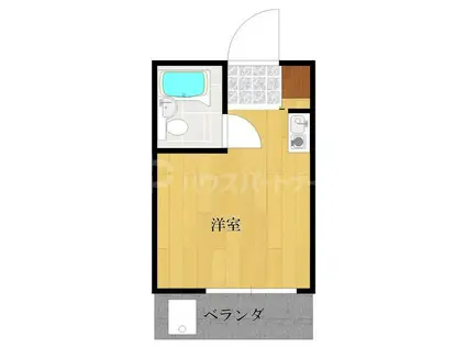 つくばハイツ(ワンルーム/2階)の間取り写真