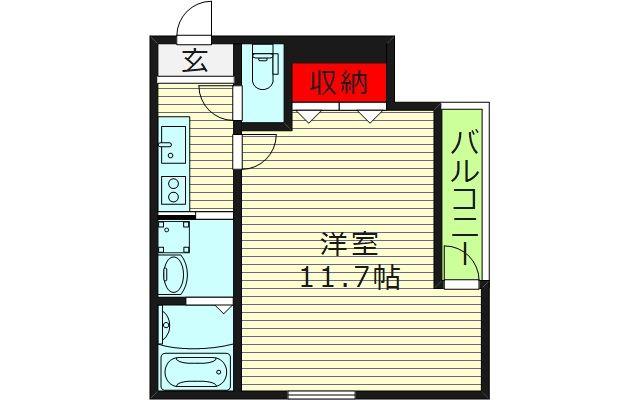 フジパレス都島御幸町(ワンルーム/2階)の間取り写真