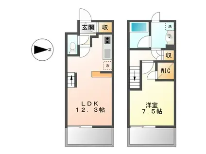 シエルブルー栄(1LDK/11階)の間取り写真