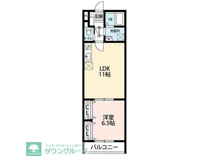 FIELD I(1LDK/2階)の間取り写真