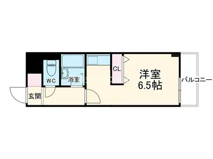 布施・オーク・5(ワンルーム/2階)の間取り写真