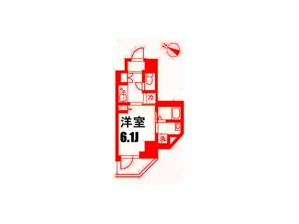 ハーモニーレジデンス新横浜(1K/5階)の間取り写真