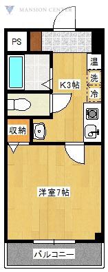 LILY-BE北沢(1K/1階)の間取り写真