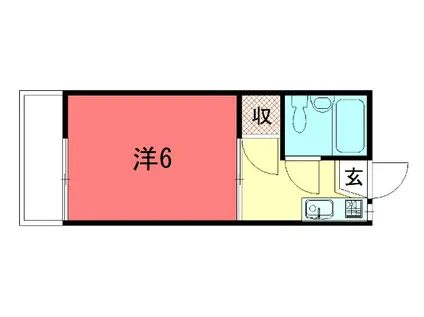 コーポ古波蔵(1K/2階)の間取り写真