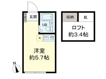 MY PLAN 東高円寺(ワンルーム/1階)の間取り写真
